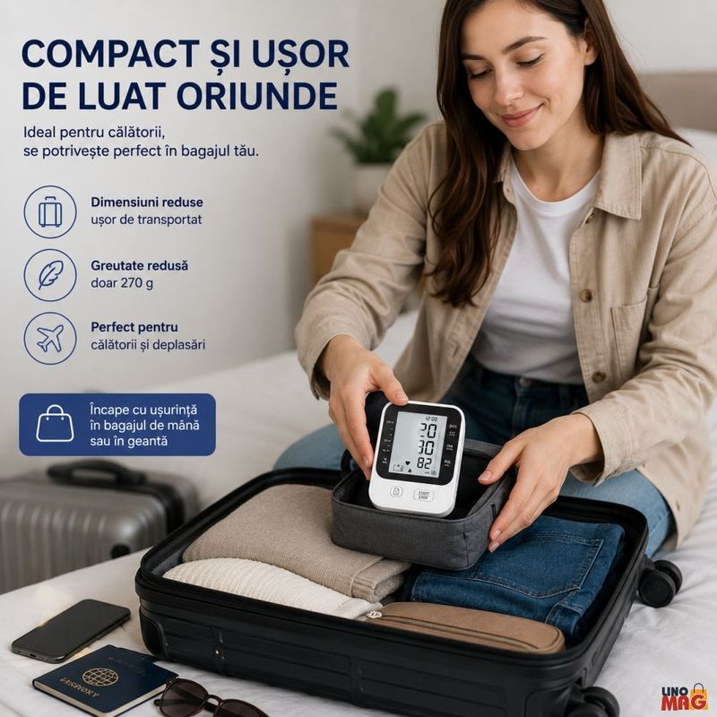 Ingrijire personala si Cosmetice - Sanatate si wellness - Aparate medicale - Tensiometre - Tensiometru de Brat Automat Linomag®, LCD, 2 Utilizatori, Memorie 2x99, USB-C, Detectare Puls, Alb - Infinity.ro