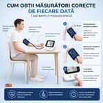 Ingrijire personala si Cosmetice - Sanatate si wellness - Aparate medicale - Tensiometre - Tensiometru de Brat Automat Linomag®, LCD, 2 Utilizatori, Memorie 2x99, USB-C, Detectare Puls, Alb - Infinity.ro