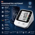 Ingrijire personala si Cosmetice - Sanatate si wellness - Aparate medicale - Tensiometre - Tensiometru de Brat Automat Linomag®, LCD, 2 Utilizatori, Memorie 2x99, USB-C, Detectare Puls, Alb - Infinity.ro