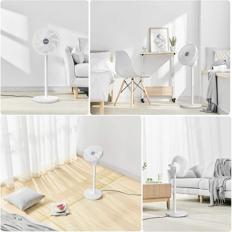 Electronice si Electrocasnice - Climatizare si sisteme de incalzire - Aparate racire aer - Ventilatoare - Ventilator cu picior, 26W, oscilatie 3D, 12 viteze, telecomanda si timer, silentios, pentru living si dormitor - Infinity.ro