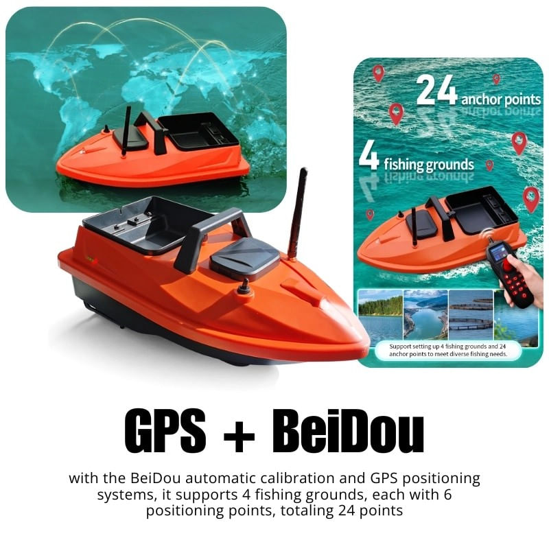 Sport si Outdoor - Sporturi acvatice - Pescuit - Echipament suplimentar pentru pescuit - Barca Plantat, Nadit si Momit iUni V805 GPS, 5200mAh, 1.5kg, 500m, 15km/h - Infinity.ro
