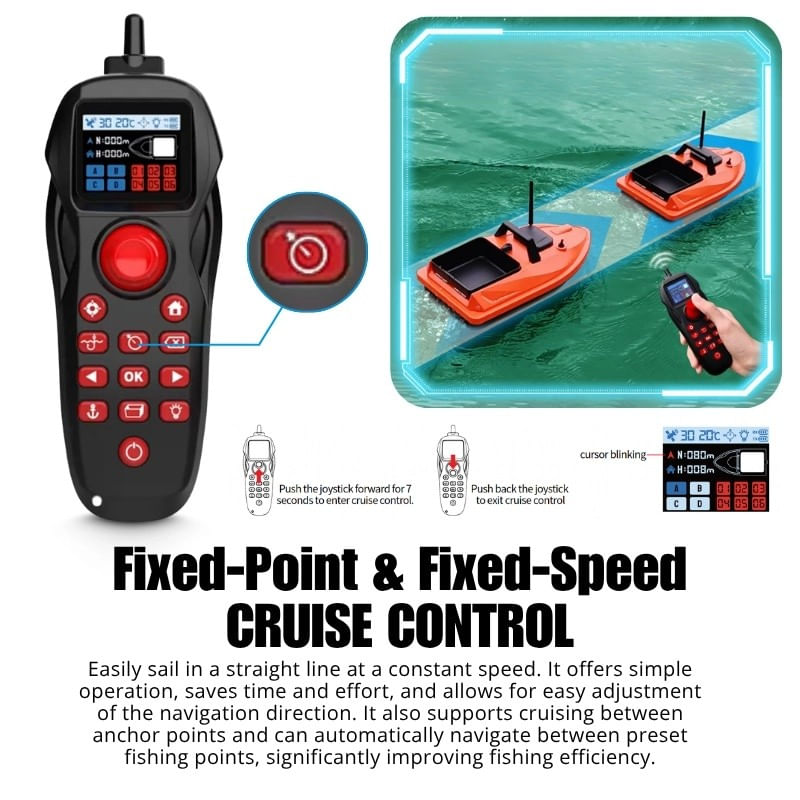 Sport si Outdoor - Sporturi acvatice - Pescuit - Echipament suplimentar pentru pescuit - Barca Plantat, Nadit si Momit iUni V805 GPS, 5200mAh, 1.5kg, 500m, 15km/h - Infinity.ro