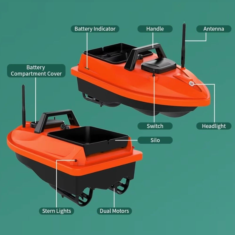 Sport si Outdoor - Sporturi acvatice - Pescuit - Echipament suplimentar pentru pescuit - Barca Plantat, Nadit si Momit iUni V805 GPS, 3500mAh, 1.5kg, 500m, 15km/h - Infinity.ro