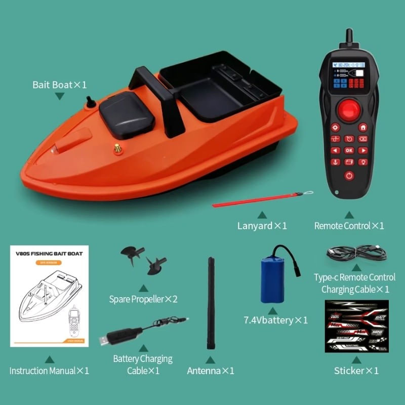 Sport si Outdoor - Sporturi acvatice - Pescuit - Echipament suplimentar pentru pescuit - Barca Plantat, Nadit si Momit iUni V805 GPS, 12000mAh, 1.5kg, 500m, 15km/h - Infinity.ro