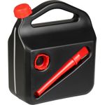 Casa si Gradina - Mobilier - Organizare si depozitare - Recipiente depozitare - Canistra combustibil 10L, plastic rezistent, cu palnie si adaptor, etansa, culoare neagra, pentru benzina si motorina - Infinity.ro