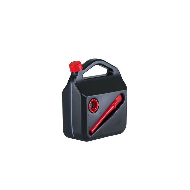 Casa si Gradina - Mobilier - Organizare si depozitare - Recipiente depozitare - Canistra combustibil 10L, plastic rezistent, cu palnie si adaptor, etansa, culoare neagra, pentru benzina si motorina - Infinity.ro