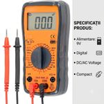 Casa si Gradina - Constructii - Scule electrice si accesorii - Aparate de masura - Multimetru digital, True RMS, NCV, 10A, tensiune AC/DC, test dioda si continuitate, functie HOLD, detectie faza - Infinity.ro