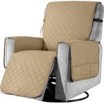 Casa si Gradina - Textile si covoare - Huse pentru mobilier - Husa crem pentru fotoliu, cu protectie cotiere, moale, lavabila, 68.6x63,5x55.9 cm - Infinity.ro