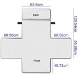 Casa si Gradina - Textile si covoare - Huse pentru mobilier - Husa crem pentru fotoliu, cu protectie cotiere, moale, lavabila, 68.6x63,5x55.9 cm - Infinity.ro