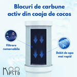 Casa si Gradina - Sanitare - Instalatii hidro - Sisteme filtrare instalatii - Cartus filtru apa Koopsio Q1, Compatibil cu Filtru de Apa Q1, Carbon activ - Infinity.ro