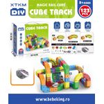 Jucarii, Copii si Bebe - Jucarii si jocuri - Vehicule si jucarii cu telecomanda - Trenulete de jucarie - Set trenulet electric Klick Rail cu pista flexibila magnetica 3D si constructie modulara pentru copii - Infinity.ro