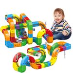 Jucarii, Copii si Bebe - Jucarii si jocuri - Vehicule si jucarii cu telecomanda - Trenulete de jucarie - Set trenulet electric Klick Rail cu pista flexibila magnetica 3D si constructie modulara pentru copii - Infinity.ro