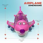 Jucarii, Copii si Bebe - Jucarii si jocuri - Vehicule si jucarii cu telecomanda - Elicoptere, avioane si nave de jucarie - Jucarie interactiva, Avion cu pasageri cu lumini si sunete culoare roz - Infinity.ro