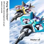 Jucarii, Copii si Bebe - Jucarii si jocuri - Vehicule si jucarii cu telecomanda - Elicoptere, avioane si nave de jucarie - Avion RC pentru copii cu telecomanda, V17 culoare bleu - Infinity.ro