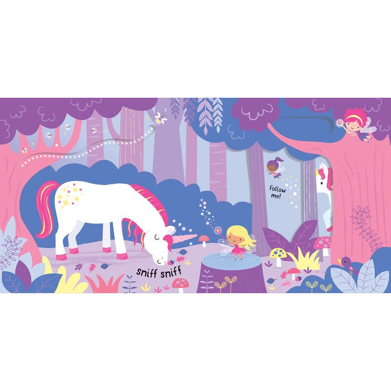 Carti si Birotica - Carti - Carti pentru copii - Carti interactive - Slide and See Unicorns – Carte interactiva pentru copii 6+ luni, Usborne - Infinity.ro
