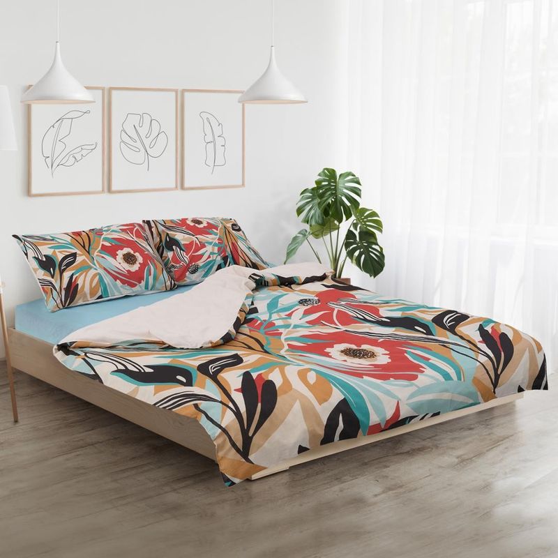 Casa si Gradina - Textile si covoare - Lenjerii de pat - Seturi de lenjerie - Lenjerie de pat Heinner Home Dubla BBC 4 piese, 132TC, Amon - Infinity.ro
