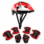 Sport si Outdoor - Echipament Sportiv - Accesorii echipament sportiv - Casti de protectie - Set Protectie pentru Copii, Casca 7 in 1 pentru 3-14 ani, Genunchiere, Cotiere, Aparatori Incheieturi, Rosu - Infinity.ro