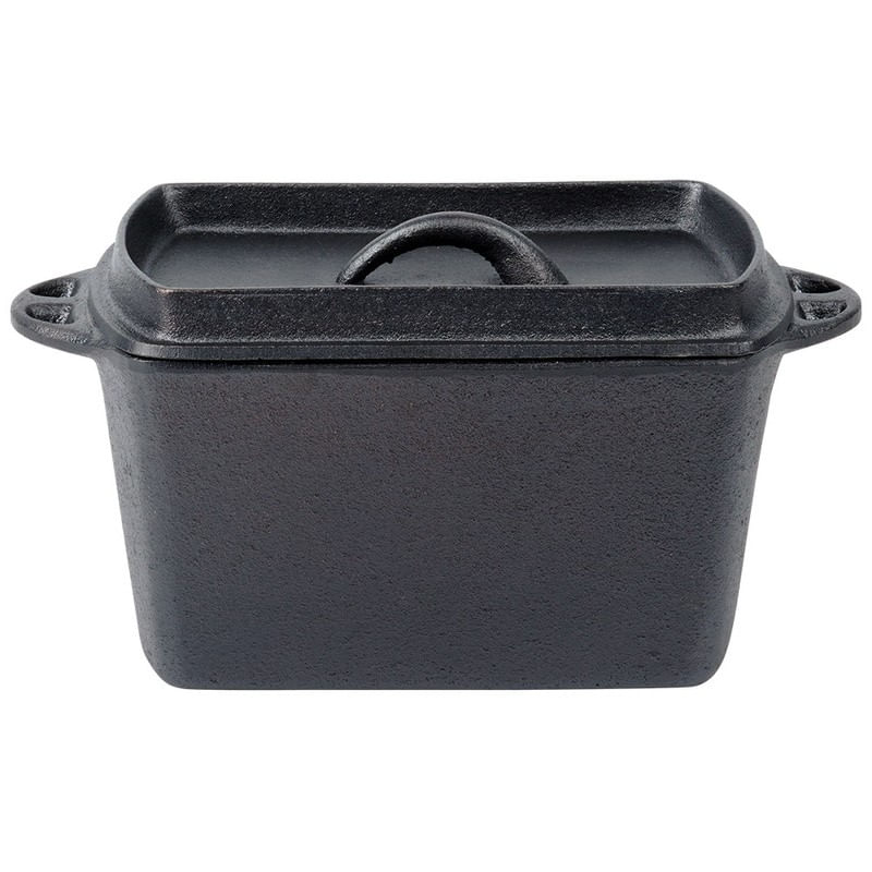 Casa si Gradina - Bucatarie si vesela - Vase pentru gatit - Oale si cratite - Forma de paine din fonta cu capac, 27 cm, 2 l - Infinity.ro