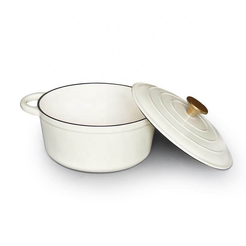 Casa si Gradina - Bucatarie si vesela - Vase pentru gatit - Oale si cratite - Oala din fonta emailata, 28 cm, 6 l, alba - Infinity.ro