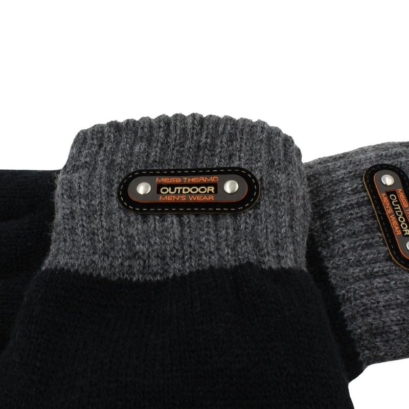 Fashion, accesorii si bijuterii - Barbati - Accesorii barbati - Manusi barbati - Manusi barbati, Antonio, captuseala interioara de plus, culoare negru si gri, one size - Infinity.ro
