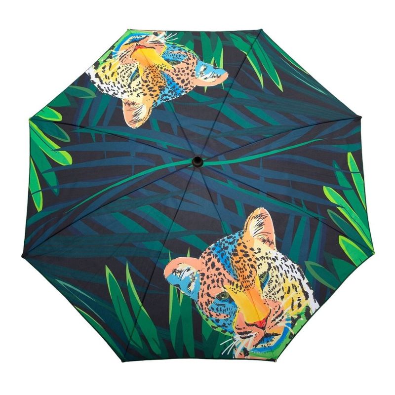 Casa si Gradina - Gradina si terasa - Umbrele si pavilioane - Umbrele - Umbrela de plaja, Jumi, model leopard cu frunze tropicale, 200 cm - Infinity.ro