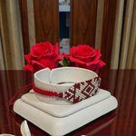 Fashion, accesorii si bijuterii - Femei - Bijuterii femei - Bratari femei - Bratara Miyuki alb-rosu pe snur rosu – „Martisor” de purtat tot anul - Infinity.ro