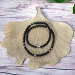 Fashion, accesorii si bijuterii - Barbati - Bijuterii barbati - Lanturi si pandantive barbati - Colier barbati Alfred din margele de onix si accesorii din inox cu inchidere magnetica - Infinity.ro
