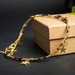 Fashion, accesorii si bijuterii - Femei - Accesorii femei - Alte accesorii femei - Lant de talie/Corp versatil din cristale de Ochi de Tigru, placat cu aur de 18K - Infinity.ro