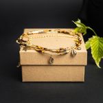 Fashion, accesorii si bijuterii - Femei - Accesorii femei - Alte accesorii femei - Lant de talie/Corp versatil din cristale de Ochi de Tigru, placat cu aur de 18K - Infinity.ro