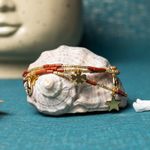 Fashion, accesorii si bijuterii - Femei - Accesorii femei - Alte accesorii femei - Lant de talie/corp versatil din cristale de Jasp Rosu, placat cu aur de 18K - Infinity.ro