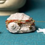 Fashion, accesorii si bijuterii - Femei - Accesorii femei - Alte accesorii femei - Lant de talie/corp versatil din cristale de Jasp Rosu, placat cu aur de 18K - Infinity.ro