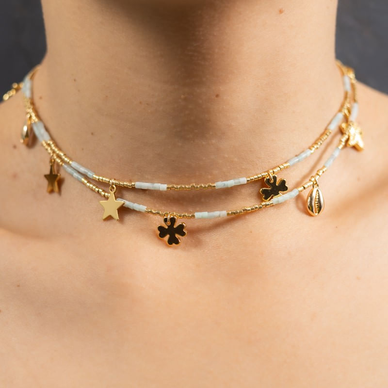 Fashion, accesorii si bijuterii - Femei - Accesorii femei - Alte accesorii femei - WOW! Lant de talie/Corp versatil din cristale de Acvamarin, placat cu aur de 18K - Infinity.ro