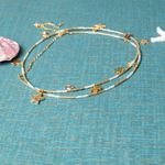 Fashion, accesorii si bijuterii - Femei - Accesorii femei - Alte accesorii femei - WOW! Lant de talie/Corp versatil din cristale de Acvamarin, placat cu aur de 18K - Infinity.ro