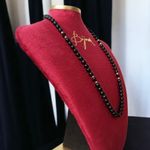 Fashion, accesorii si bijuterii - Barbati - Bijuterii barbati - Lanturi si pandantive barbati - Colier margele barbati Amadi din Agat Negru si Onix cu accesorii din inox si inchidere magnetica - Infinity.ro