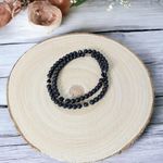 Fashion, accesorii si bijuterii - Barbati - Bijuterii barbati - Lanturi si pandantive barbati - Colier margele barbati Amadi din Agat Negru si Onix cu accesorii din inox si inchidere magnetica - Infinity.ro