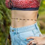 Fashion, accesorii si bijuterii - Femei - Accesorii femei - Alte accesorii femei - Lant de talie/Corp versatil din cristale de Agat Negru, placat cu aur de 18K - Infinity.ro
