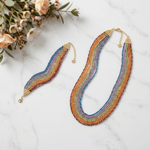 Fashion, accesorii si bijuterii - Femei - Bijuterii femei - Bratari femei - O explozie de culoare- bratara multistrat din margele colorate miyuki cu auriu, ajustabila - Infinity.ro