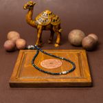 Fashion, accesorii si bijuterii - Femei - Bijuterii femei - Coliere femei - Colier Choker Mihit din pietre naturale de Jad Bleumarin cu accesorii si sistem de inchidere din argint 925 - Infinity.ro