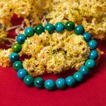 Fashion, accesorii si bijuterii - Barbati - Bijuterii barbati - Bratari barbati - Bratara cu pietre semipretioase, Pheonix Stone Royal Green, pentru barbati, margele de 8 mm - Infinity.ro
