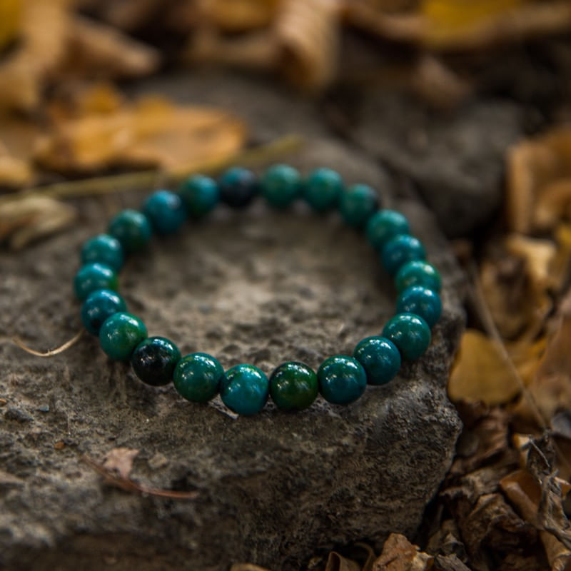Fashion, accesorii si bijuterii - Barbati - Bijuterii barbati - Bratari barbati - Bratara cu pietre semipretioase, Pheonix Stone Royal Green, pentru barbati, margele de 8 mm - Infinity.ro