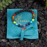 Fashion, accesorii si bijuterii - Femei - Bijuterii femei - Bratari femei - Bratara 7 Chakre aromaterapie ”THALIA” cu Pietre Vulcanice (din Lava) si Accesoriu Copacul Vietii - Infinity.ro