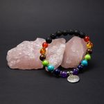 Fashion, accesorii si bijuterii - Femei - Bijuterii femei - Bratari femei - Bratara 7 Chakre aromaterapie ”THALIA” cu Pietre Vulcanice (din Lava) si Accesoriu Copacul Vietii - Infinity.ro