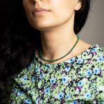 Fashion, accesorii si bijuterii - Femei - Bijuterii femei - Coliere femei - Colier choker din Malachit sintetic, Kamia cu inchizatoare din cupru, placat cu aur de 18K - Infinity.ro