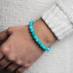 Fashion, accesorii si bijuterii - Femei - Bijuterii femei - Bratari femei - Bratara Barbati Pietre Semipretioase de Amazonit, “Arnav”, Margele de 8 mm - Infinity.ro