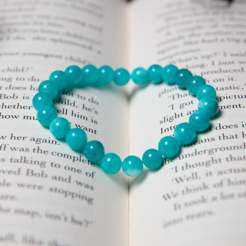 Fashion, accesorii si bijuterii - Femei - Bijuterii femei - Bratari femei - Bratara Barbati Pietre Semipretioase de Amazonit, “Arnav”, Margele de 8 mm - Infinity.ro