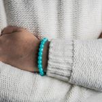 Fashion, accesorii si bijuterii - Femei - Bijuterii femei - Bratari femei - Bratara Barbati Pietre Semipretioase de Amazonit, “Arnav”, Margele de 8 mm - Infinity.ro