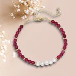 Fashion, accesorii si bijuterii - Femei - Bijuterii femei - Bratari femei - Bratara prieteniei Natya din cristale de Agat si Perle Naturale - Infinity.ro
