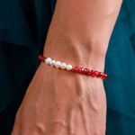Fashion, accesorii si bijuterii - Femei - Bijuterii femei - Bratari femei - Bratara prieteniei Natya din cristale de Agat si Perle Naturale - Infinity.ro