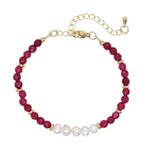Fashion, accesorii si bijuterii - Femei - Bijuterii femei - Bratari femei - Bratara prieteniei Natya din cristale de Agat si Perle Naturale - Infinity.ro