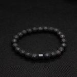 Fashion, accesorii si bijuterii - Barbati - Bijuterii barbati - Bratari barbati - Bratara “CLEO” cu Pietre Vulcanice (Lava) de 8mm si Hematit Magnetic - Infinity.ro